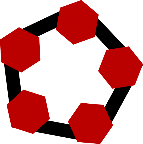 Logotipas, Pentubuntu, Operacinė Sistema, Linux, Simbolis, Juoda, Raudona, Šešiakampis, Nemokama Vektorinė Grafika