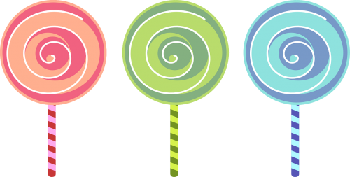 Lollipop, Saldainiai, Spalvinga, Cukrus, Nemokama Vektorinė Grafika