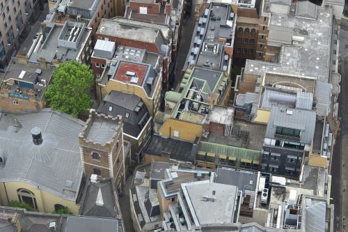Londonas, Viršuje, Vaizdas, Perspektyva, Mažas, Miestas, Architektūra