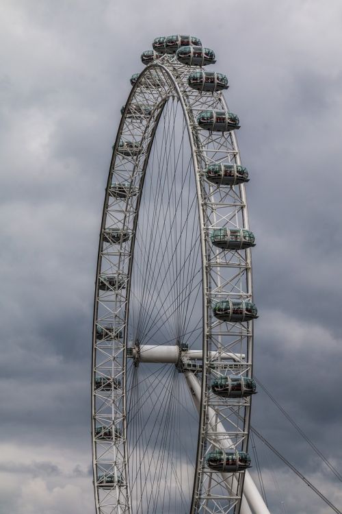 Londonas, Anglija, Londonas Ferris Wheel, Londono Akis, Ferris Ratas, Gondola, Lankytinos Vietos, Dangus, Debesys, Istoriškai, Architektūra
