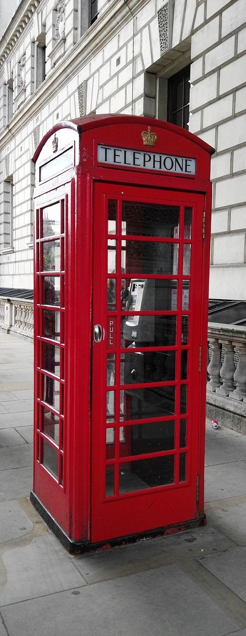 Londonas, Telefono Būdelė, Didžioji Britanija, Raudona Kabina, Telefonas