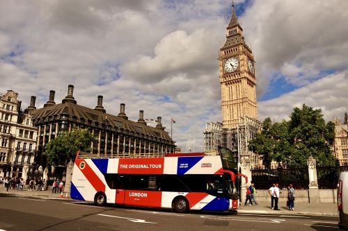 Londonas, Didysis Benas, Autobusas, Dviaukštis Autobusas, Union Jack, Sąjungos Vėliava, Uk, Jungtinė Karalystė, Westminster, Britanija