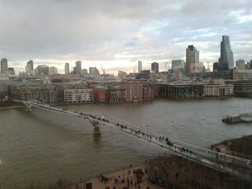 Londonas, Tūkstantmečio Tiltas, Anglija, Orientyras, Architektūra, Miesto Panorama, Uk, Panorama, Panoraminis, Anglų, Pritraukimas, Vieta, Miesto, Upė, Miestas, Thames, Europa, Britanija, Tiltas