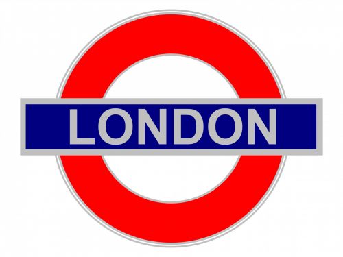 Londonas,  Po Žeme,  Vamzdis,  Traukinys,  Ženklas,  Raudona,  Mėlynas,  Iliustracijos,  Scrapbooking,  Iliustracija,  Londono Požeminio Vamzdžio Ženklas