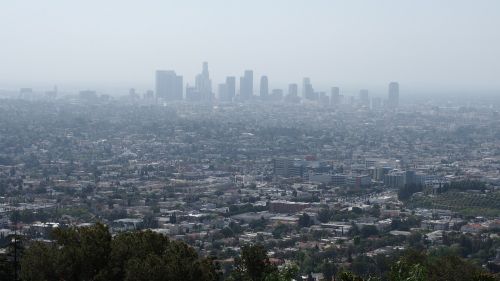 Los Andželas, Miestas, Miesto Panorama, Kalifornija, Migla