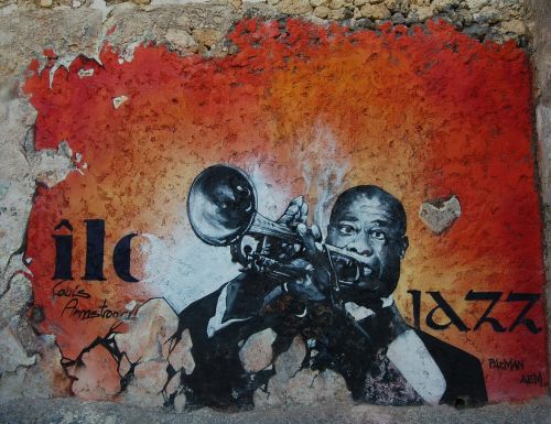 Louis Armstrong, Jazzman, Muzikantai, Gatvė, Gatvės Menas, Grafiti