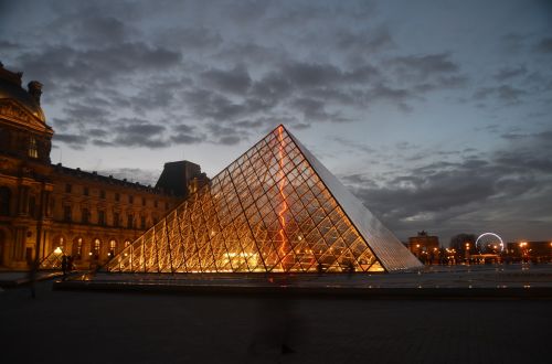 Luvro Muziejus, Paris, Lova, France, Miesto Centras, Piramidė, Architektūra