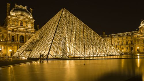 Luvro Muziejus, France, Muziejus, Kelionė, Kultūra, Architektūra, Paris, Naktis