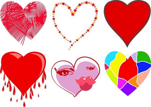 Meilė, Širdis, Formos, Simbolis, Valentine, Myliu Širdį, Romantika, Romantiškas, Dizainas, Nustatyti, Piktogramos, Raudona
