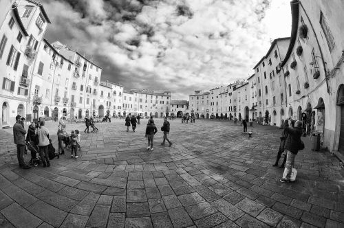 Lucca, Piazza, Piazza Anfiteatro Lucca, Italy, Atostogos, Turistai, Turgaus Aikštė