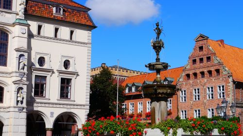 Lüneburg, Rinkos Vieta, Fontanas, Senamiestis, Istoriškai, Senas, Centro, Fontano Miestas