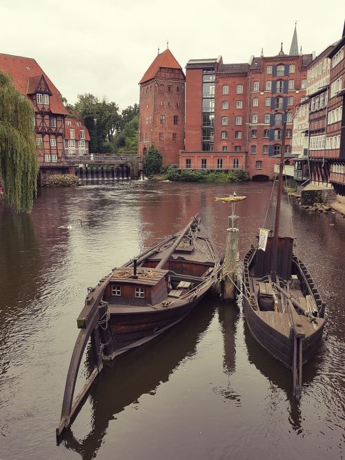 Lüneburg, Stint, Raudonos Rožės, Vanduo, Upė, Boot, Ilmenau, Žvejyba, Kraštovaizdis, Prieplauka