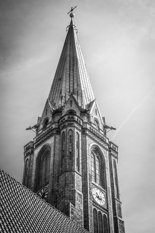 Lüneburg,  Nikolajus Bažnyčia,  Juoda Ir Balta,  Kelių,  Miestas,  Architektūra,  Statyba,  Bažnyčia
