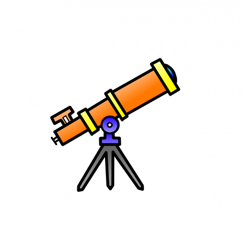 Luneta, Teleskop, Obserwacja, Kosmos, Rysunek