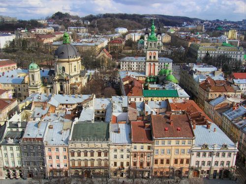 Lviv, Miestas, Ukraina, Turizmas, Lankytinos Vietos, Stogas, Namie, Gražiai