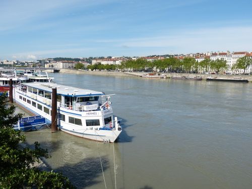 Lyon, Rhône, Upė, Senamiestis, Miestas, Vaizdas, France, Architektūra, Miesto Panorama, Laivas, Upės Kruizas