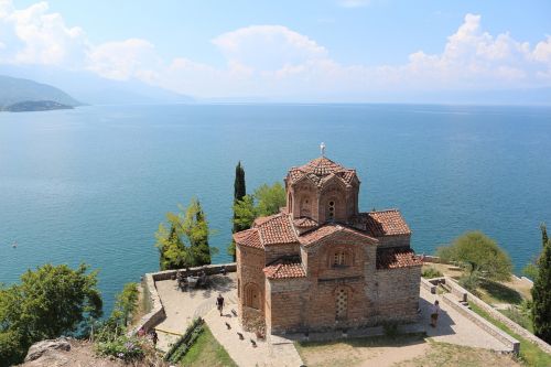 Makedonija, Ežeras, Bažnyčia, Religinis, Kraštovaizdis, Turizmas, Ortodoksas, Senas, Balkanai