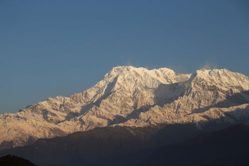 Machhapuchre, Kalnas, Nepalas, Kraštovaizdis, Balta, Panoraminis, Vaizdas