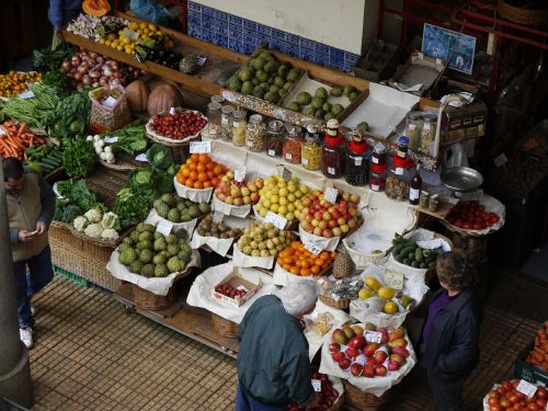 Madeira, Vaisiai, Portugal, Rinkos Salė, Funchal, Vaisiai, Vitaminai, Egzotiškas