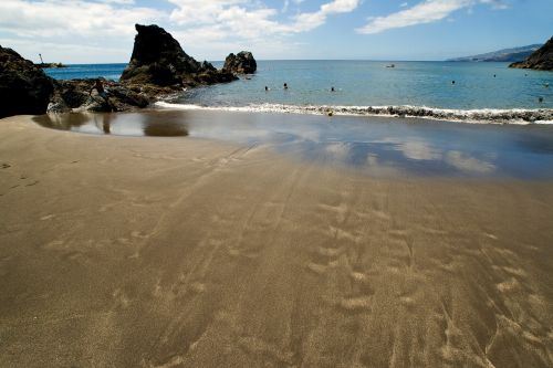 Madeira, Smėlio Paplūdimys Rokas, Vandens Atspindys, Атлантический, Horizontas