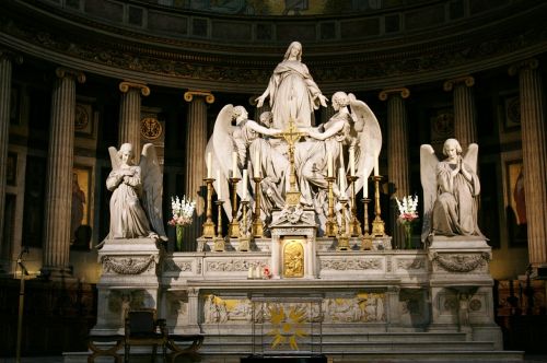 Madeleine, Mary Magdalienė, Skulptūra, Altorius, Bažnyčia, Paris