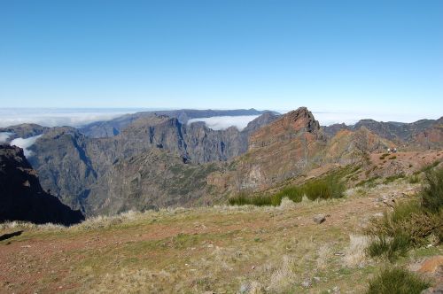 Madera, Kalnai, Debesys, Pico Ruivo, Kraštovaizdis, Viršuje, Vaizdas, Akmenys