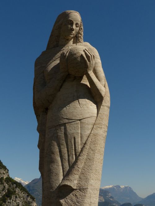 Madonna, Figūra, Akmens Figūra, Madonna Of Pregasina, Pregasina, Garda