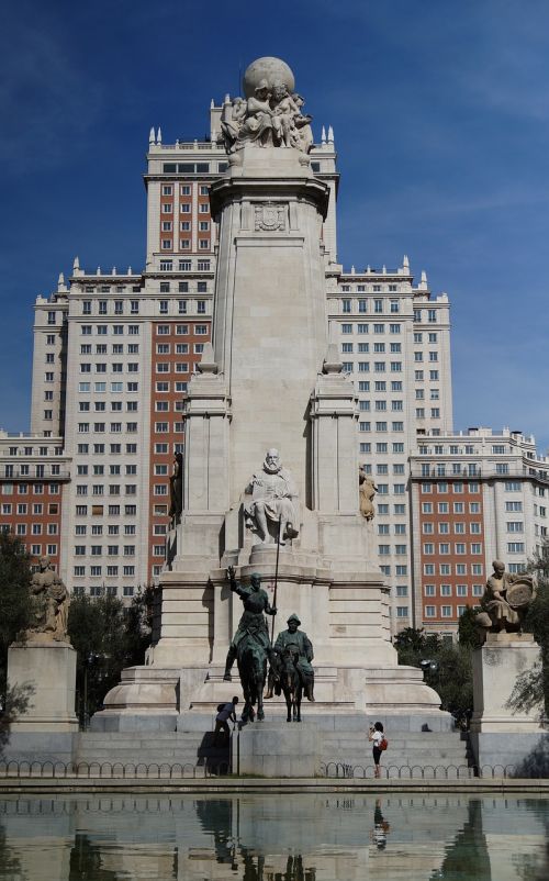 Madride, Cervantų Paminklas, Miestas, Architektūra, Cervantes, Don Quixote, Ispanija