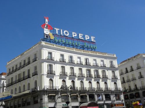 Madride, Puerta Del Sol, Madride Centras, Tio Pepe, Emblematico