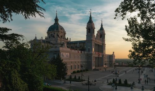 Madride, Ispanija, Miestas, Bažnyčia, Saulėlydis, Religija, Miesto Centras, Architektūra, Struktūra, Senamiestis