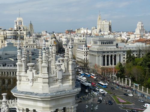 Madride, Ispanija, Pastatas, Architektūra, Perspektyva, Vaizdas, Miesto Rotušė, Kelias, Eismas