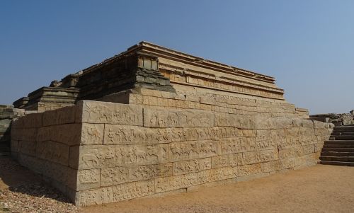 Mahanavami Dibba, Dasara Dibba, Hampi, Sabha Mantap, Platforma, Pakeltas, Unesco, Paminklas, Karnataka, Senovės, Akmuo, Šventykla, Hinduizmas, Indijos, Architektūra, Paveldas, Archeologija, Granitas, Indija