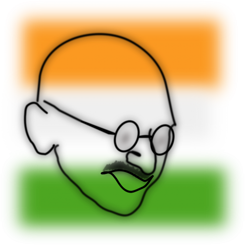 Mahatma Gandhi, Indija, Veidas, Nepriklausomumas, Lyderis, Nemokama Vektorinė Grafika