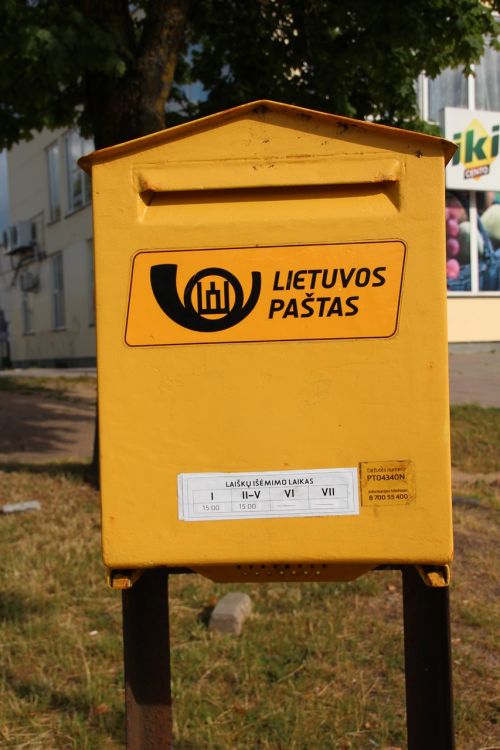 Pašto Dėžutę, Lietuviu, Geltona, Pašto Dėžutės