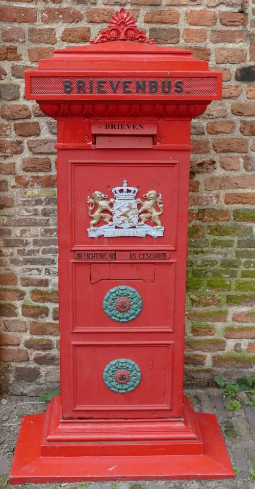 Pašto Dėžutę, Laiškas, Senas, Klasikinis, Senovinis, Vintage, Raudona, Korespondencija, Komunikacija, Deventer, Nyderlandai