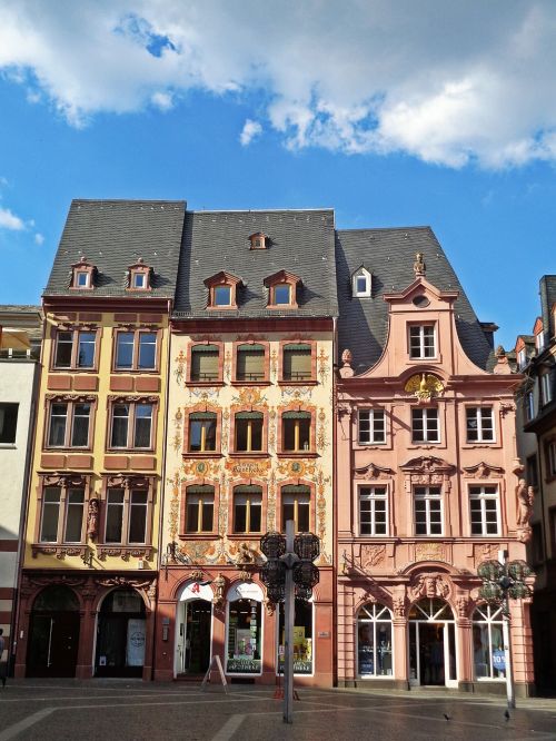 Mainz, Vokietija, Miesto Namai, Senamiestis, Senamiestis, Architektūra