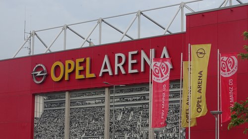 Mainz,  Stadionas,  Mainz 05,  05,  Opel Arena,  Arenos,  Futbolas,  Futbolo,  Gerbėjai