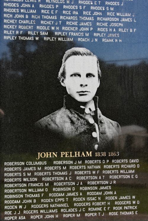 Konfederacija,  Herojus,  Jonas,  Pelham,  Maj. John Pelham Memorialas