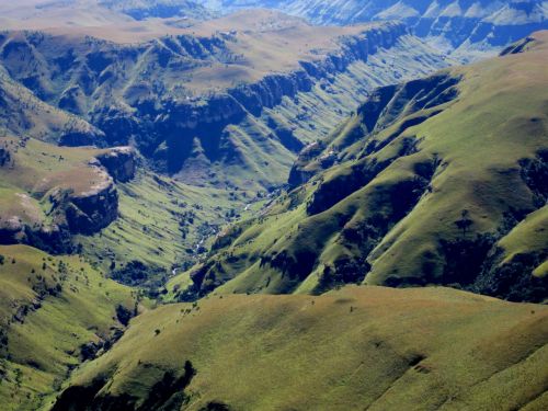 Kalnas,  Raukšlės,  Grakštus,  Žalias,  Drakensbergas,  Kvazulu & Nbsp,  Nata,  Didingas Vaizdas Į Drakensbergą,  Sa