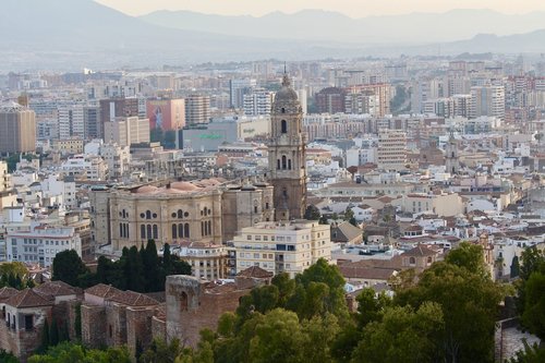 Malaga,  Andalūzija Kraštovaizdis,  Ispanija,  Andalūzija,  Malagos Miesto,  Aerial Photo