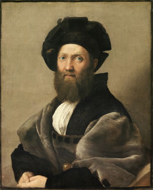 Vyras, Barzda, Balthazar Castiglione, Senas, 1515, Tapyba Aliejiniais Dažais, Menas, Dažymas