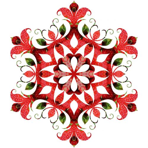 Mandala, Modelis, Ornamentas, Raudona, Braškės, Herbas, Struktūra, Dekoratyvinis, Kaleidoskopas