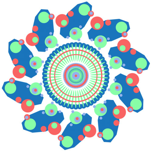 Mandala, Geometrinis, Modelis, Formos, Ratas, Kaleidoskopas, Abstraktus