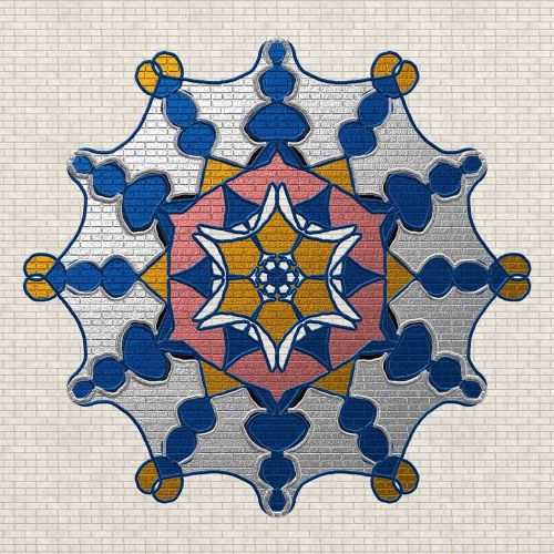 Mandala, Siena, Akmuo, Simetriškai, Plytos, Struktūra