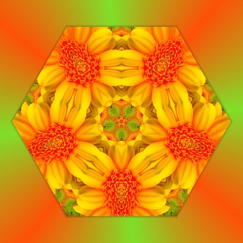 Mandala,  Scrapbooking,  Fonas,  Popierius,  Gėlės,  Oranžinė,  Geltona,  Žalias,  Mandala Gėlė (2)