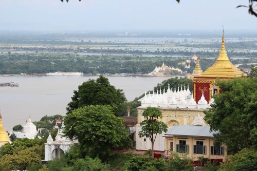 Mandalay, Burma, Mianmaras, Irrawaddy, Ayarwady, Upė, Šventykla