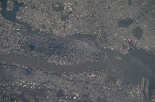 Manhatanas, Niujorkas, Nyc, Erdvė, Miesto Panorama, Usa, Oro Vaizdas