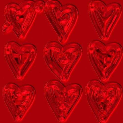 Daug,  Raudona,  Širdis,  Siluetai,  Metalizuotas,  Blizgantis,  Blizgus,  Meilė,  Santuoka,  Valentines,  Daug Raudonųjų Širdžių