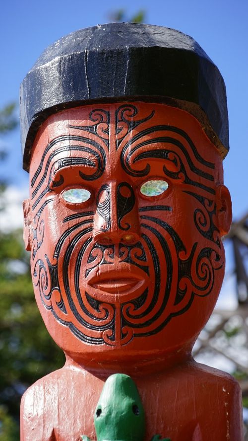 Maorų Figūra, Drožyba, Figūra, Meno Amatai, Holzfigur, Naujoji Zelandija, Amatų, Veidas, Ornamentas, Maori