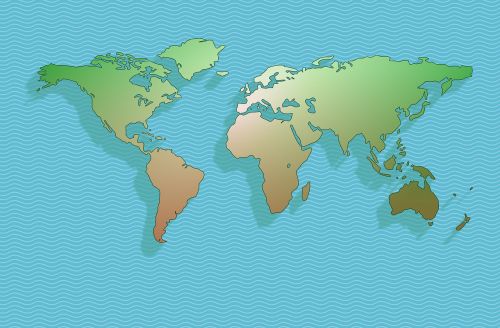 Žemėlapis, Žemėlapio Pasaulis, Pasaulis, Žemė, Geografija, Žemynai, Mėlynas, Vandenynas, Regionai, Grafika, Fonas, Pasaulio Žemėlapis